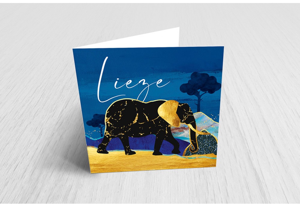 Olifant in savanne Olifant in savanne